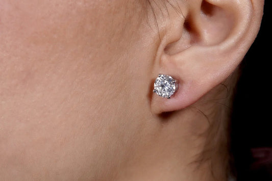 Classic Round Diamond Earrings