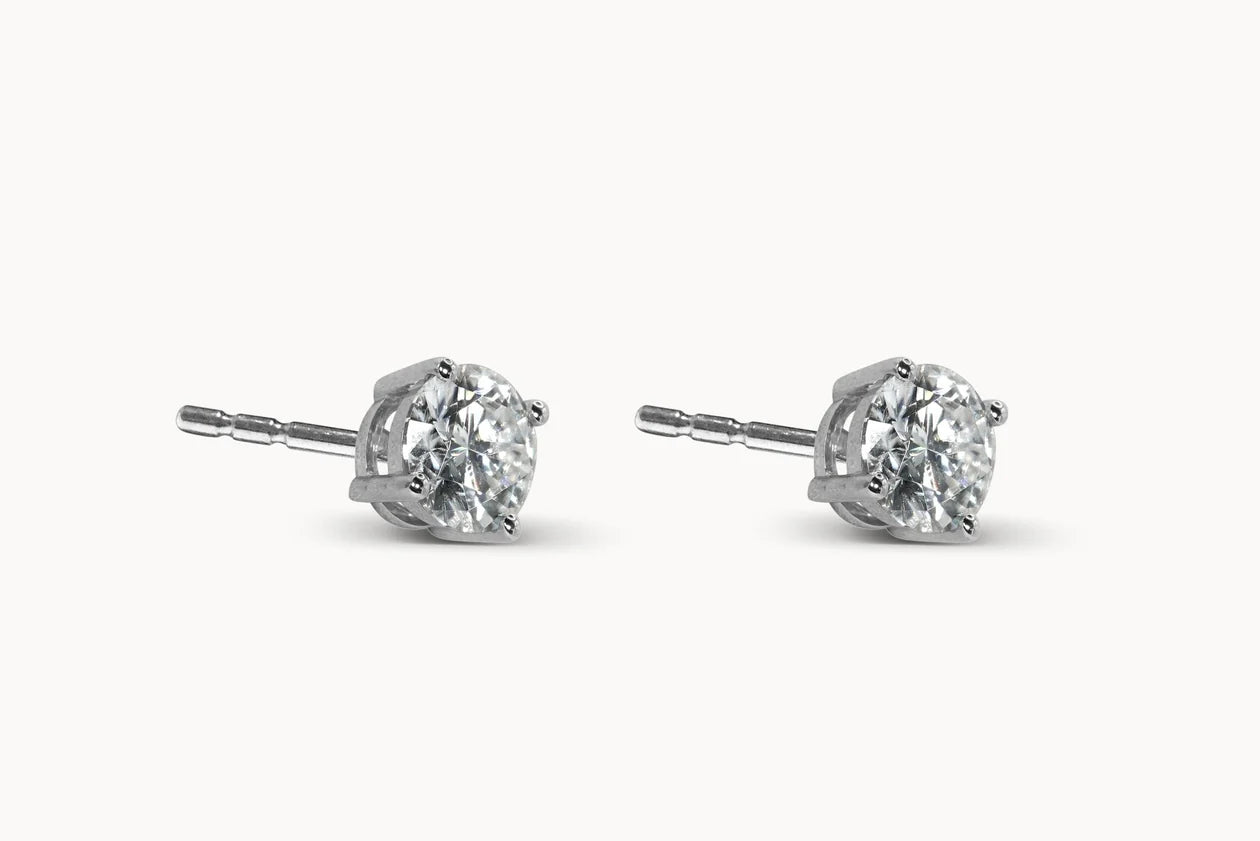 Classic Round Diamond Earrings