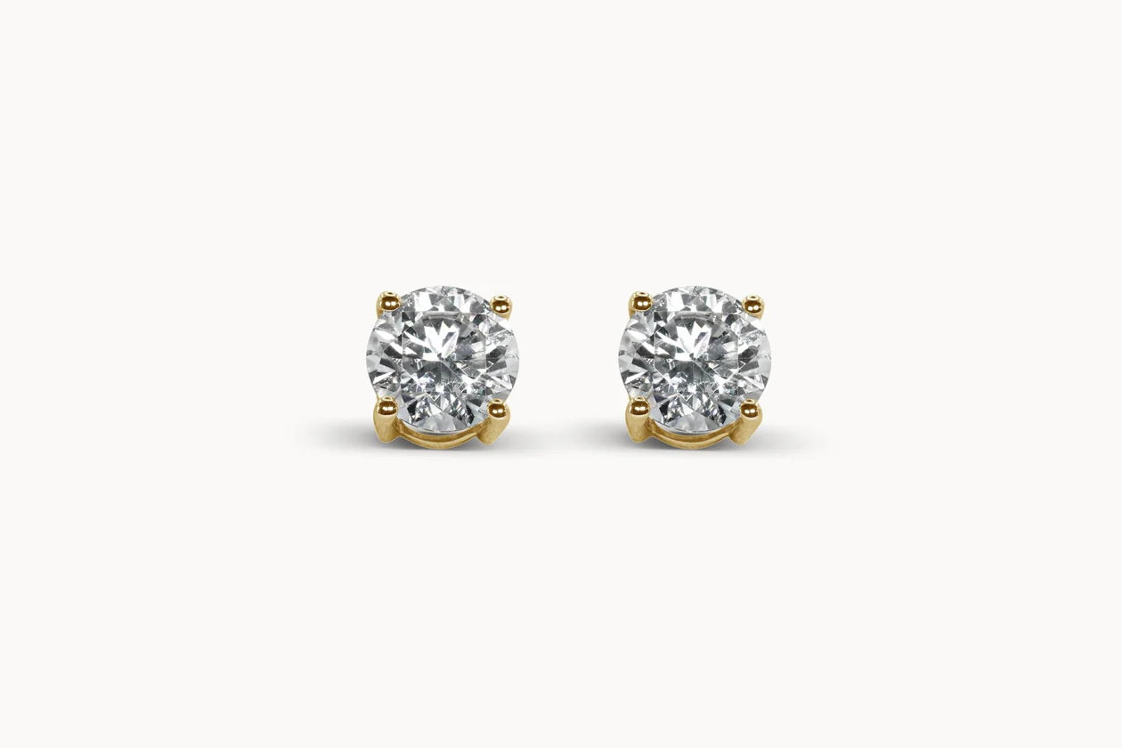 Classic Round Diamond Earrings