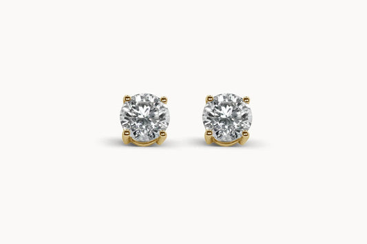 Classic Round Diamond Earrings