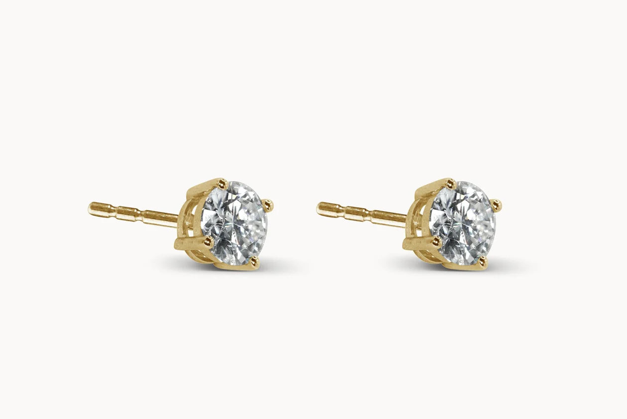 Classic Round Diamond Earrings