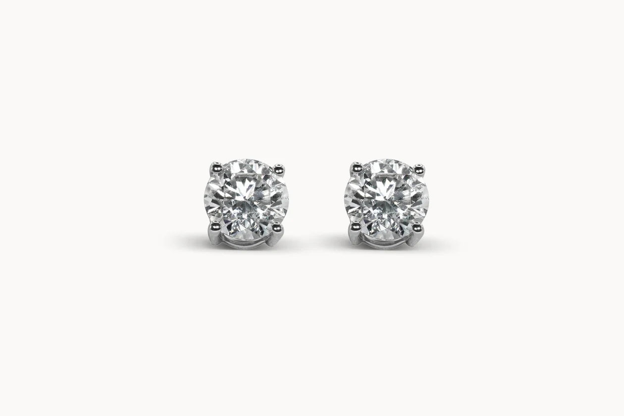 Classic Round Diamond Earrings