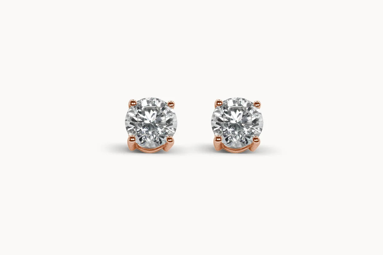 Classic Round Diamond Earrings