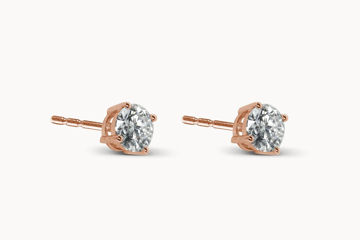 Classic Round Diamond Earrings