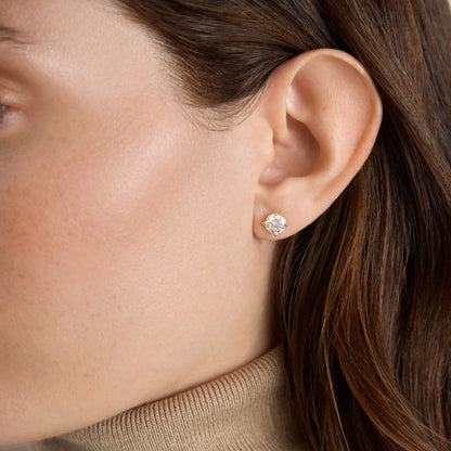 Classic Round Diamond Earrings
